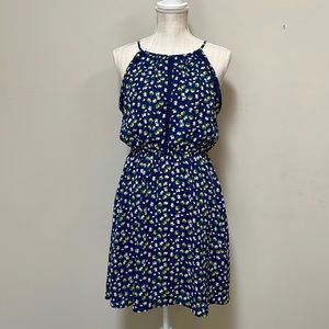 Mi Ami | Navy Mini Sundress with Floral Pattern | Women's M